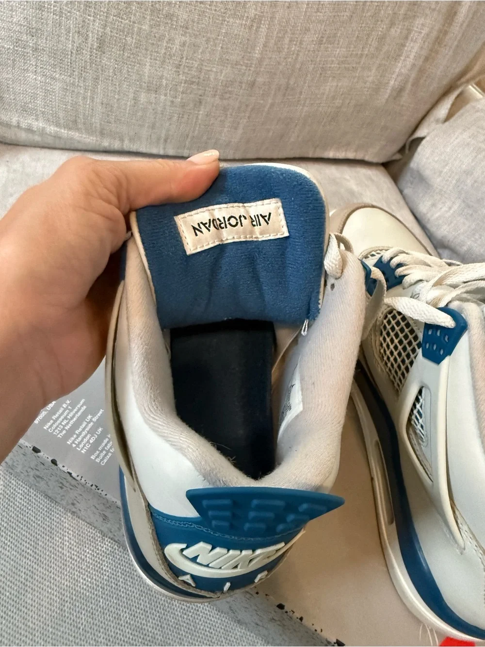 Air Jordan 4 retro military blue.
